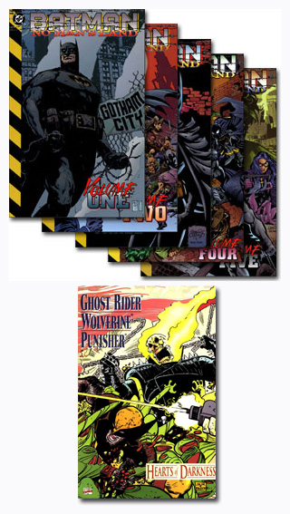 So I'm giving away the critically acclaimed Batman: No Man's Land Vol. 1 through Vol. 5 to one lucky yuletime kid.